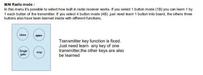 Назначение кнопок ПДУ (RC buttons assignment)